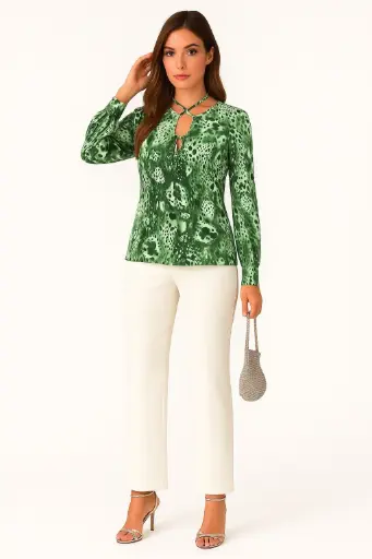 30929-BLUSA BLANCA SILK STAMPA